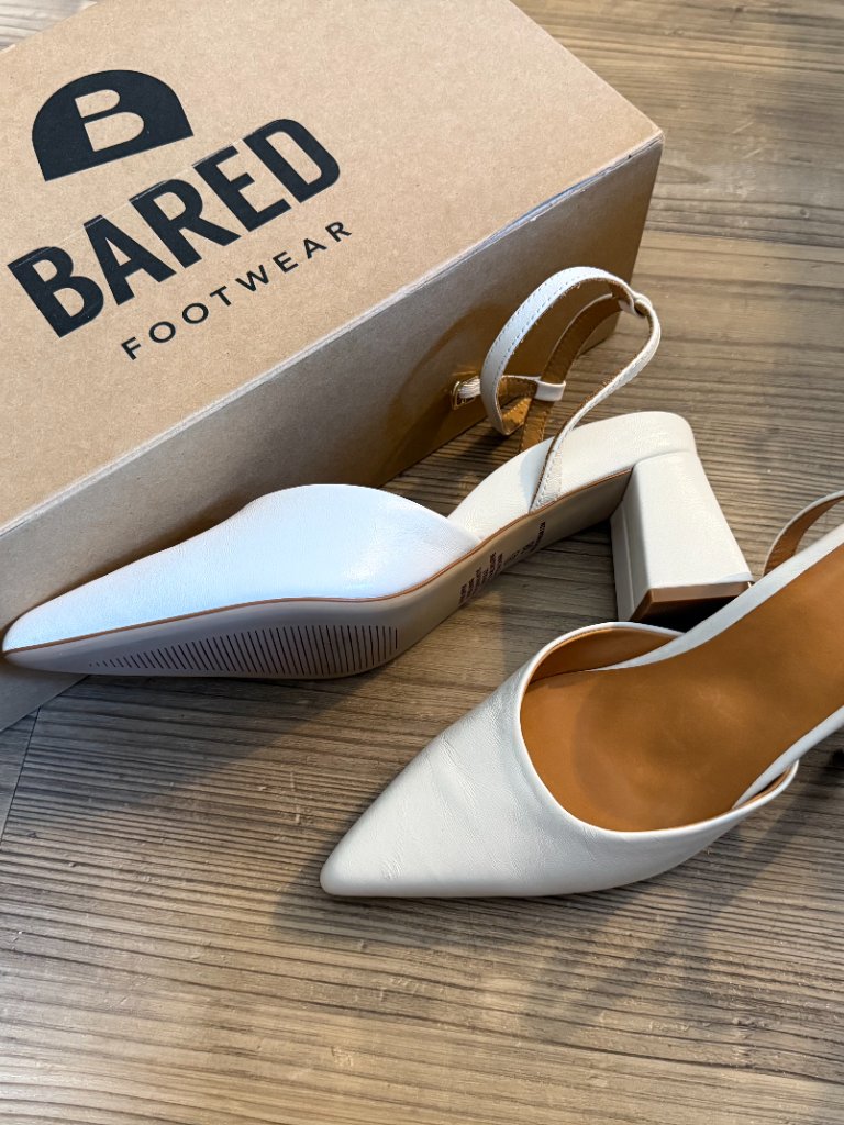 Calandra Bared Footwear White Closed Toed Block Heels (Eu 38, Us Size 7.5-8) — image 6 of 7